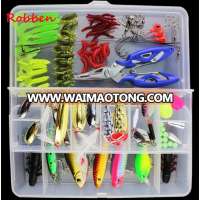 101pcs Fishing Lure Kit Mixed Minnow/Popper Spinner Spoon Lure With Hook Isca Artificial Bait Fish Lure Set Pesca